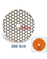Rubi Diamond Dry Polishing Pad - 200 Grit - Orange