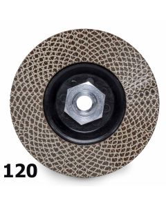 Rubi Diamond Flap Wheel - 120 Grit Meduim -115mm Dia - M14 Thread Fit