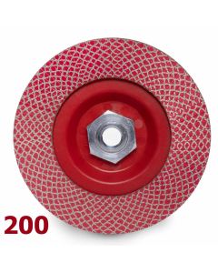 Rubi Diamond Flap Wheel - 200 Grit Fine - 115mm Dia - M14 Thread Fit