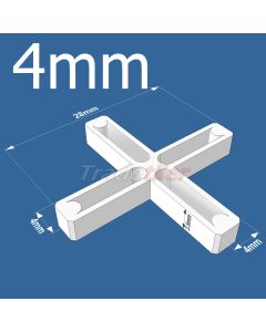 4mm Long Leg Cross Tile Spacers - bag 1000