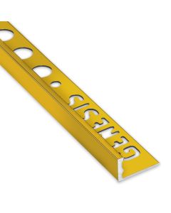 10mm Straight Edge Aluminium Tile Trim - Gold